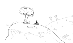 Lonely Rider at countryside..