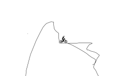 down hill