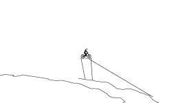 down the hill
