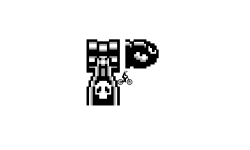 Pixel art bullet bill