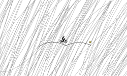 Distant bird in a gray sky
