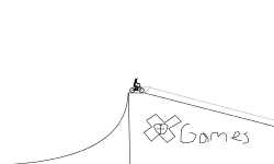 X Games course with Obstacles