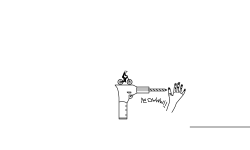 Drill and my thumb (desc)
