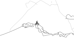 down hill