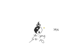 yin and yang pixel art
