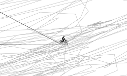 climbing a mountain