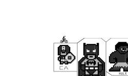 superheroes pixel art