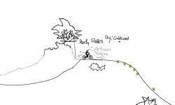 Rocky Slopes Cartoon