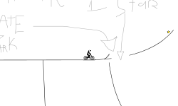 half pipe and park track