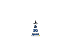 blue traffic cone