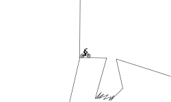 jumps and  mostly falls