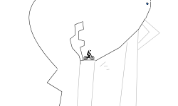 down hill.