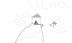 snowy mountain jump